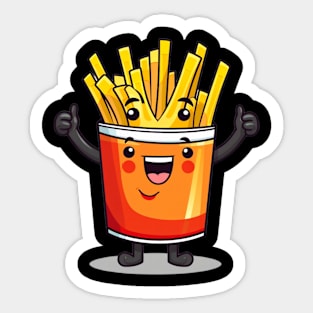 kawaii french fries T-Shirt cute potatofood funny Sticker